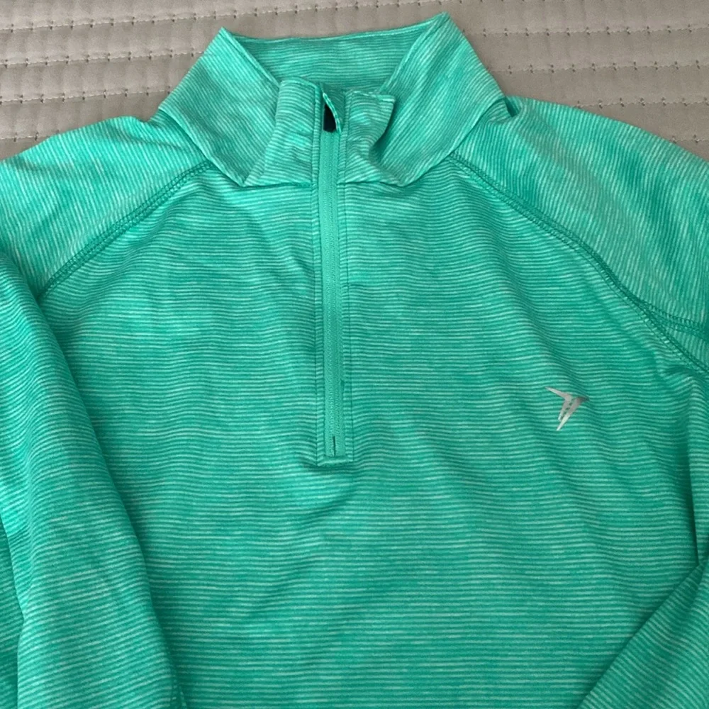 Old navy active GIRLS sz medium ( 8) aqua / teal green blue active pullover - Picture 3 of 6